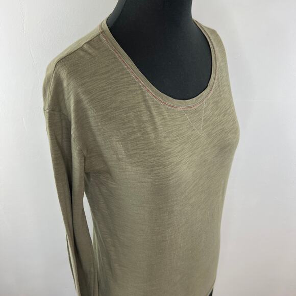Hartford Alternative Classics Olive Green Long Sleeve 100% Cotton Top Size 1 - Picture 3 of 7